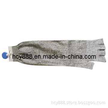 Gauge Bleached Nylon Knitted Gloves, Fingerless